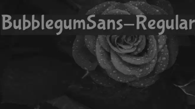 BubblegumSans-Regular Schriftart examples