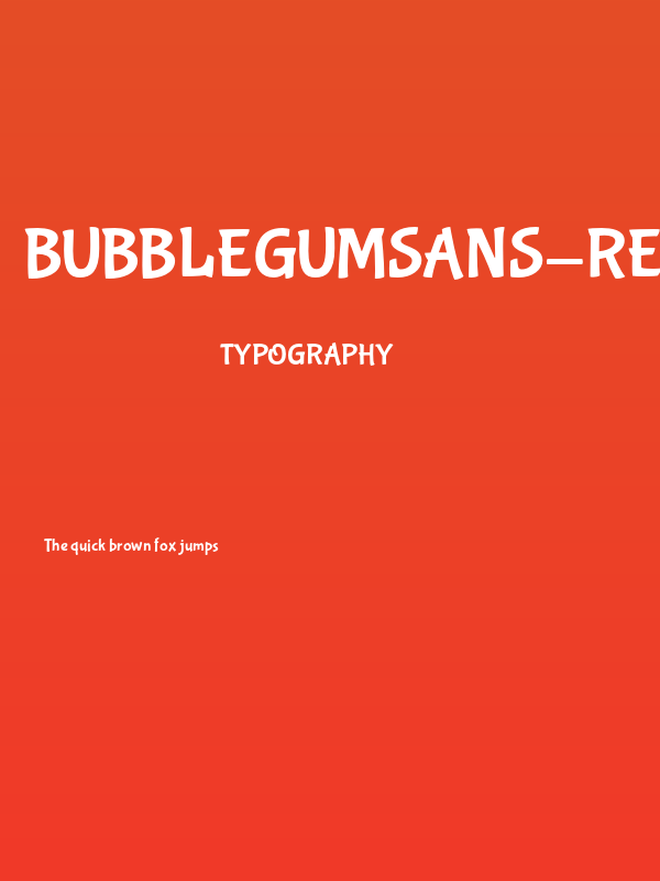 BubblegumSans-Regular Poster