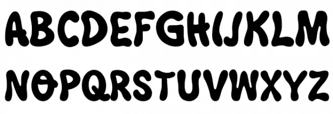 Bubblegun 字体 大写
