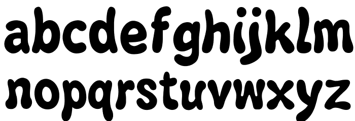 Bubblegun Font LOWERCASE