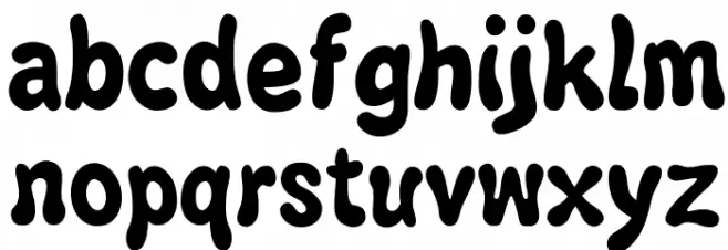 Bubblegun Font LOWERCASE