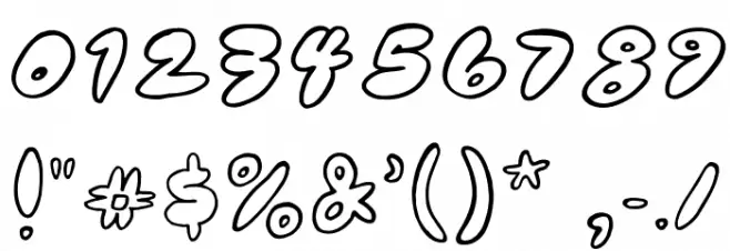 Bubblehouse Font Alte caractere