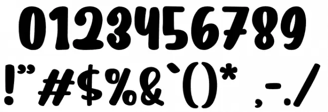 Bubblekids Font OTHER CHARS