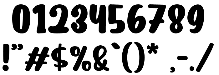 Bubblekids Font OTHER CHARS