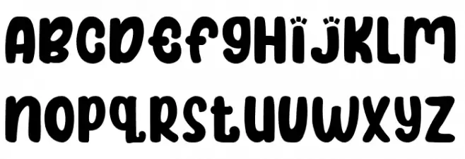 Bubblekids Font LOWERCASE