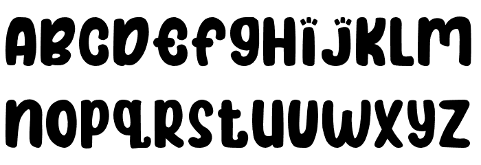 Bubblekids Font LOWERCASE