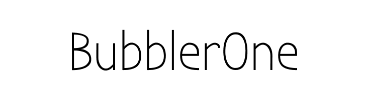 Bubbler One  フリーフォントのダウンロード