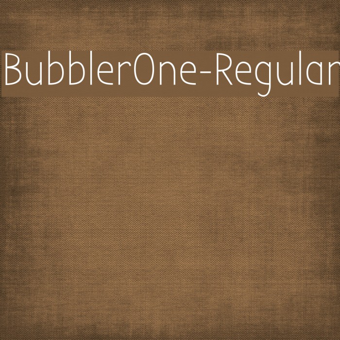 BubblerOne-Regular Font examples