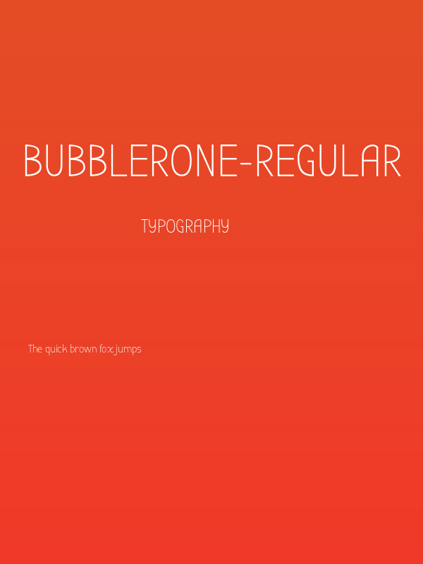BubblerOne-Regular Poster