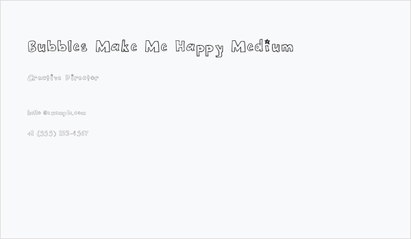 Bubbles Make Me Happy Medium Business Card