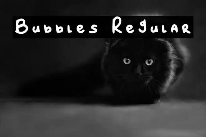 Bubbles Regular 字体 examples