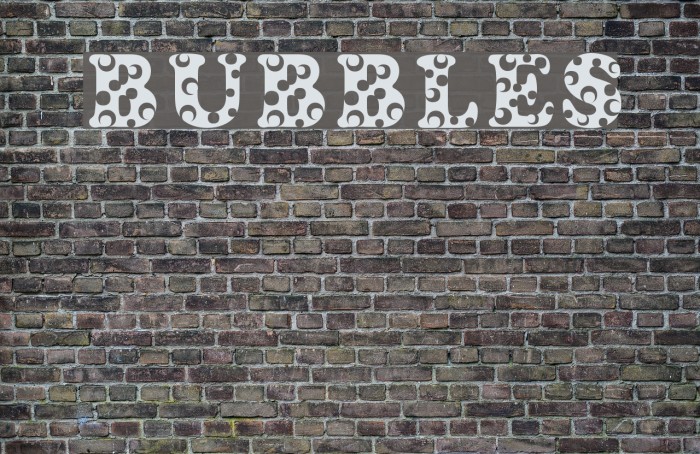 Bubbles Font examples
