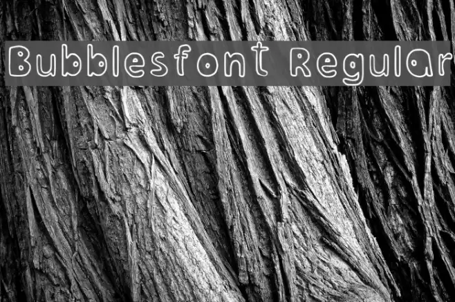 Bubblesfont Regular फ़ॉन्ट examples
