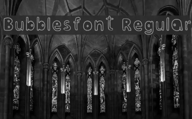 Bubblesfont Regular फ़ॉन्ट examples