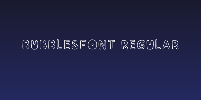 Bubblesfont Regular Social Header