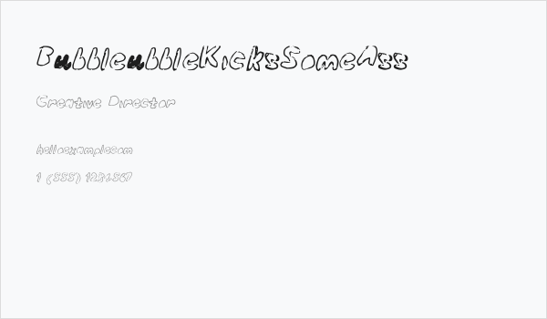 BubbleubbleKicksSomeAss Business Card