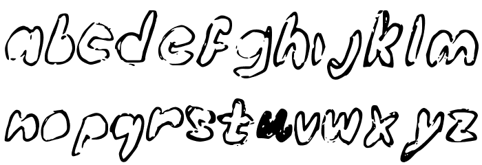 BubbleubbleKicksSomeAss Font LOWERCASE