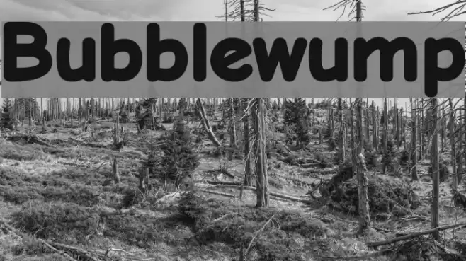 Bubblewump Font examples