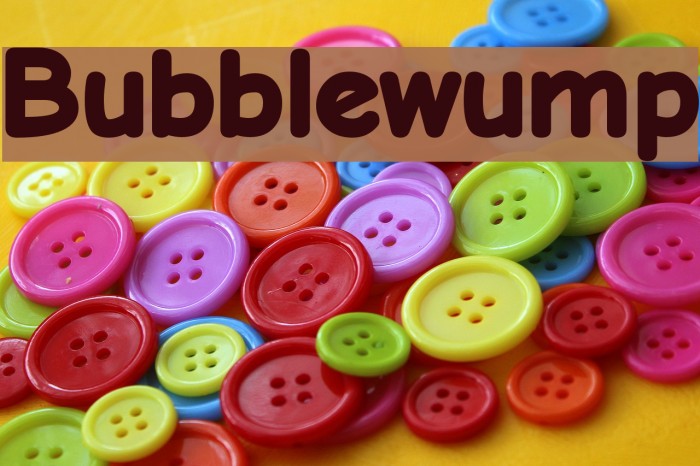 Bubblewump Font examples