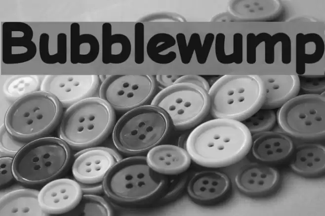 Bubblewump Font examples