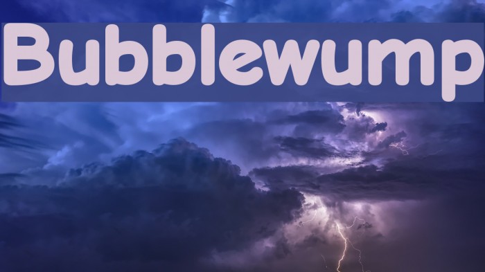 Bubblewump Font examples