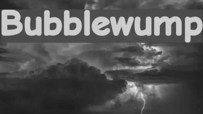 Bubblewump Font examples