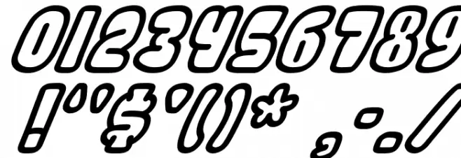 Bubblez Graffiti Italic Font OTHER CHARS