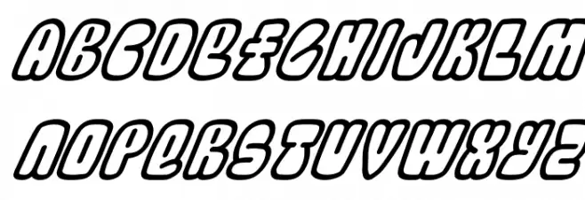 Bubblez Graffiti Italic Schriftart Groß