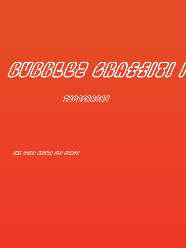 Bubblez Graffiti Italic Poster