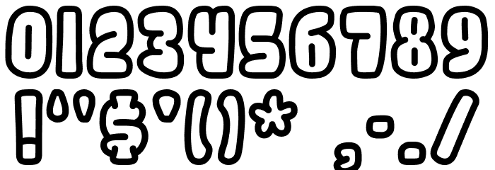 Bubblez Graffiti Font OTHER CHARS