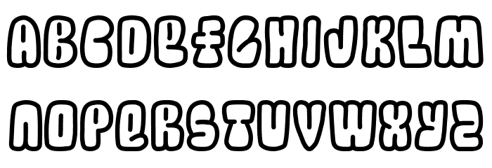 Bubblez Graffiti Font LOWERCASE