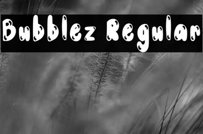 Bubblez Regular Font examples