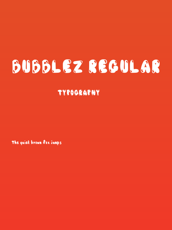 Bubblez Regular Poster