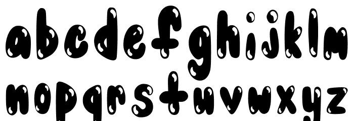 Bubblez Regular Font LOWERCASE
