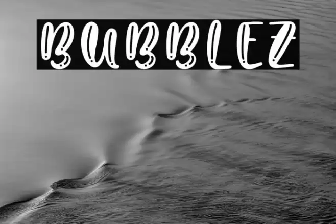 Bubblez Font examples