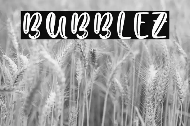 Bubblez Font examples