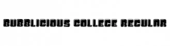 Bubblicious College Regular  les polices de caractères gratuit tlcharger