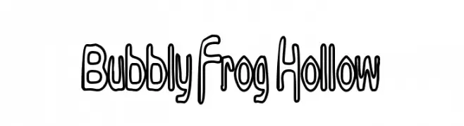 Bubbly Frog Hollow  font caratteri gratis