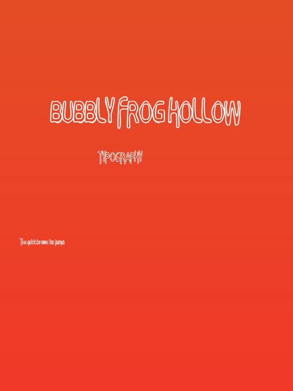 Bubbly Frog Hollow Poster