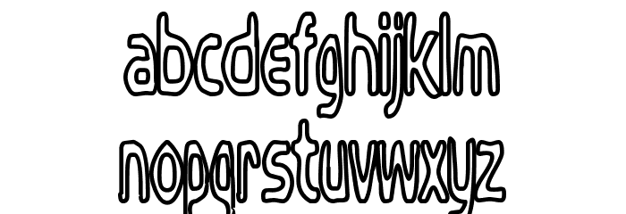 Bubbly Frog Hollow Font LOWERCASE