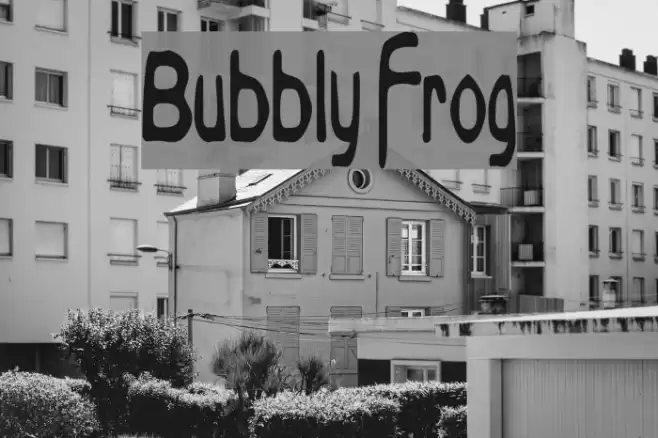 Bubbly Frog Fonte examples