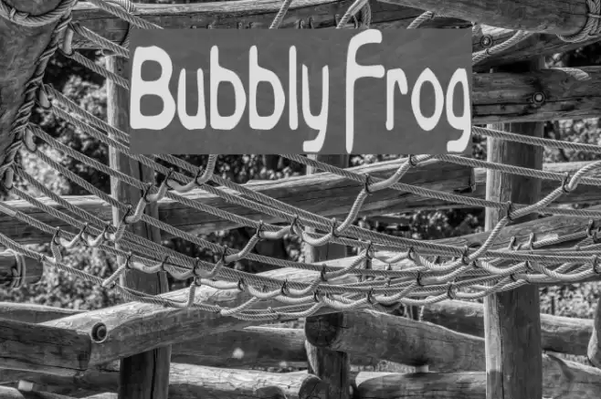 Bubbly Frog Fonte examples