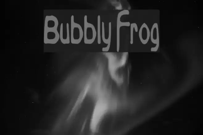 Bubbly Frog Fonte examples