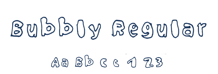 Bubbly Regular Font Preview