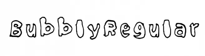 Bubbly Regular  Frei Schriftart Herunterladen