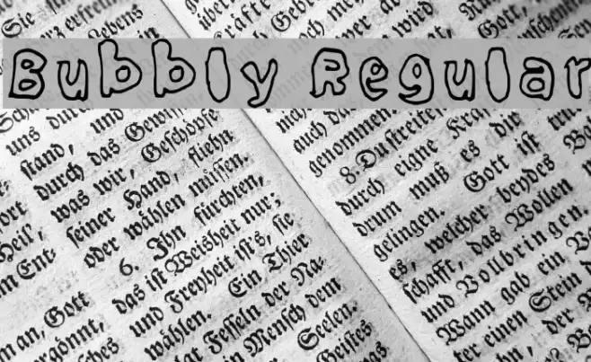 Bubbly Regular Example 1