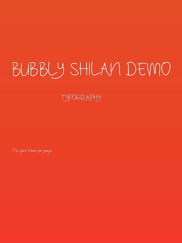 Bubbly Shilan Demo Poster