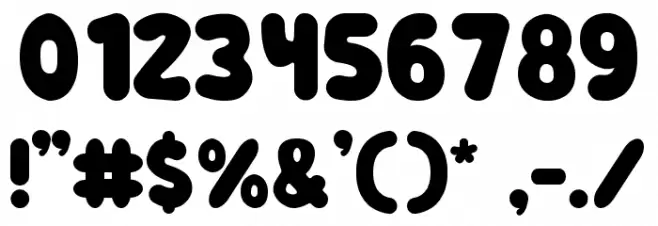 Bubbly-Soda Font OTHER CHARS