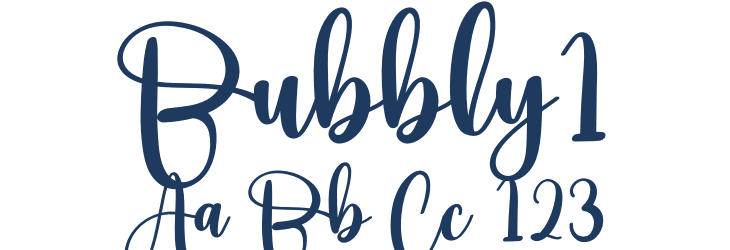 Bubbly1 Font Preview