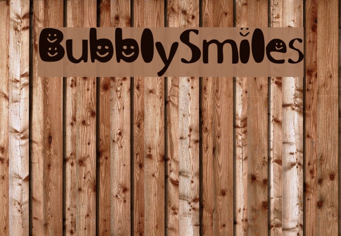 BubblySmiles Font examples